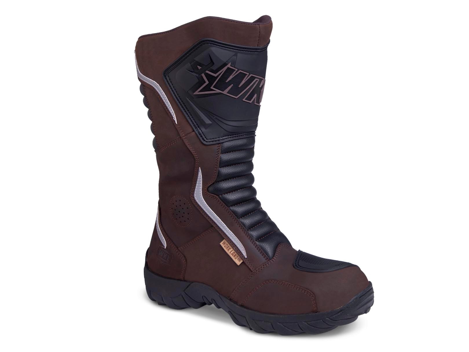 Botas Hombre Moto Biker Doble proposito Workland 76227 café — imagen 10