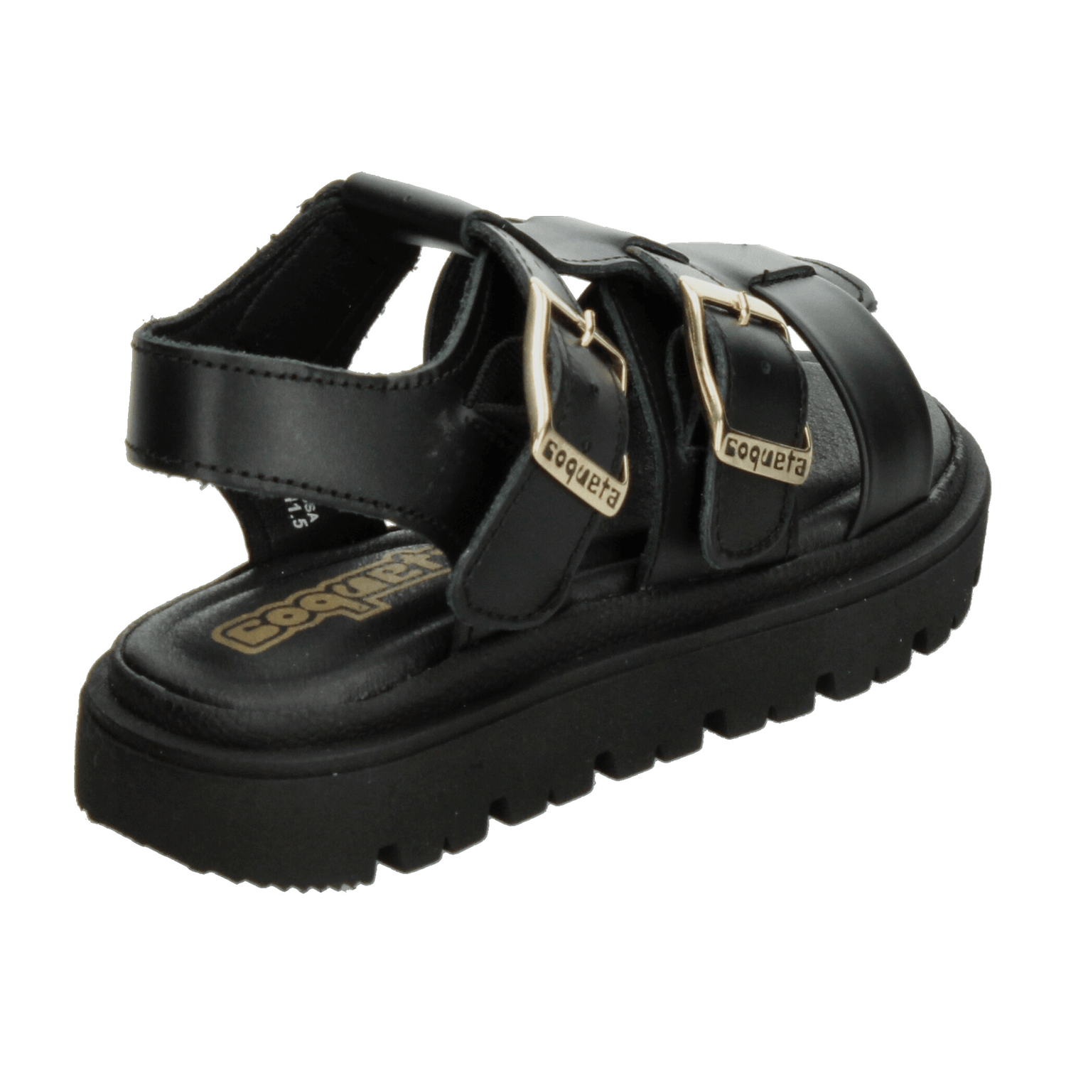 Sandalias Coqueta Niña Casual Negro Infantil T18-21 — imagen 3