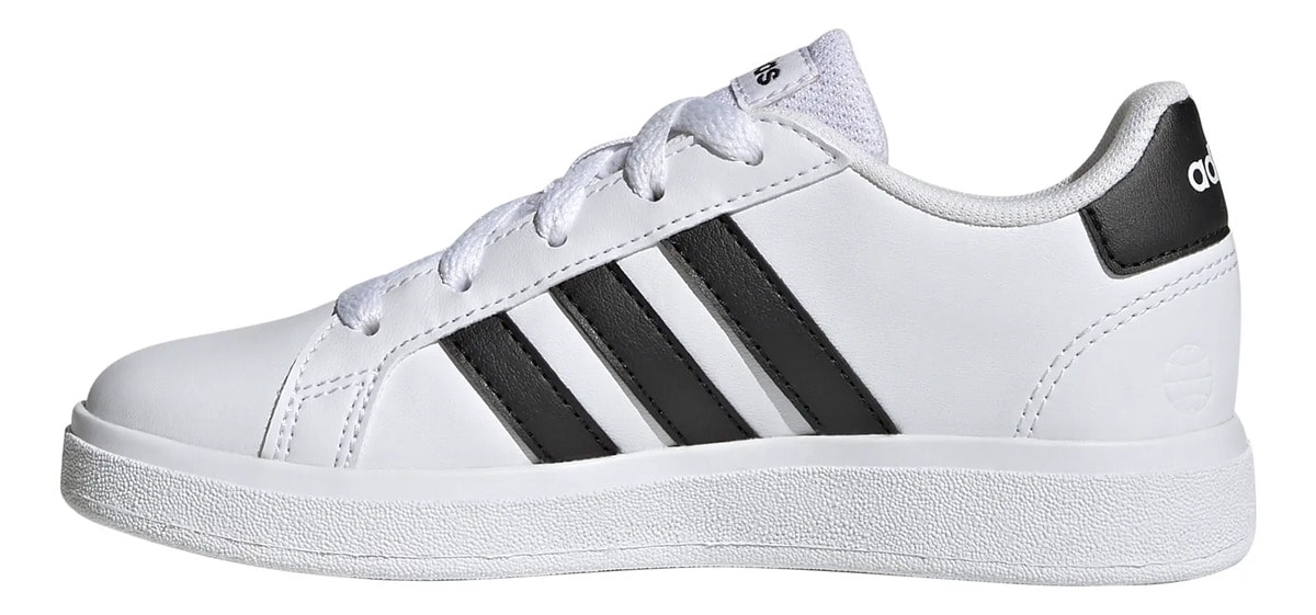 Tenis adidas Grand Court Niño Casual Cintas Ajustables Blanco Infantil T22-26 — imagen 11