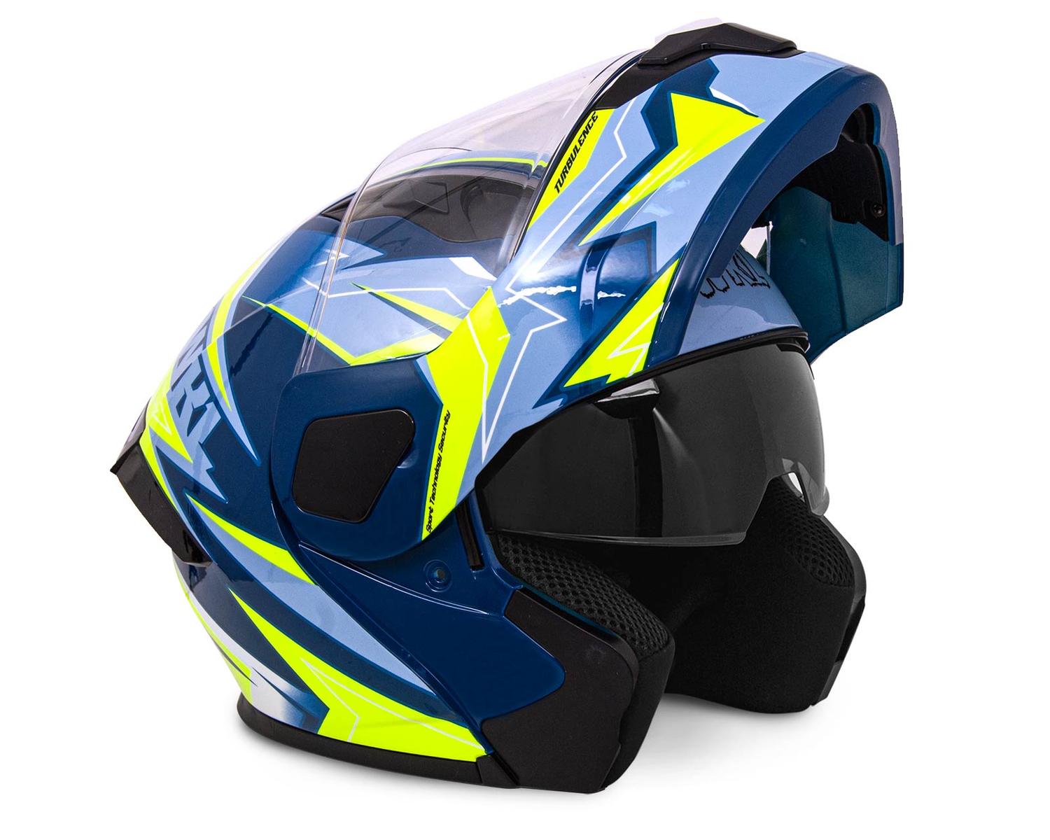 Casco WKL Motocicleta Dot Abatible CH-103 TURBO-VERDE — imagen 4