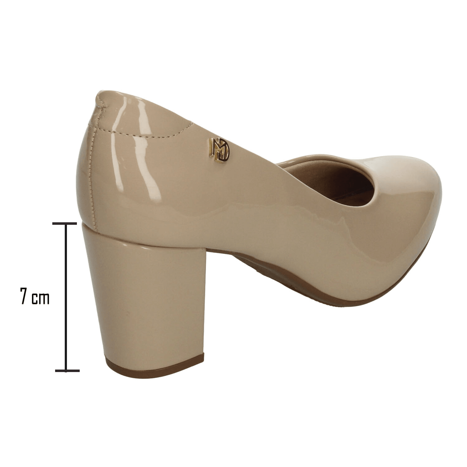 Zapatillas Modare Dama Casual Charol Tacón Nude Mujer — imagen 3