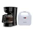 CAFETERA 12 TAZAS BLACK AND DECKER + SANDWICHERA 2 REBANADAS