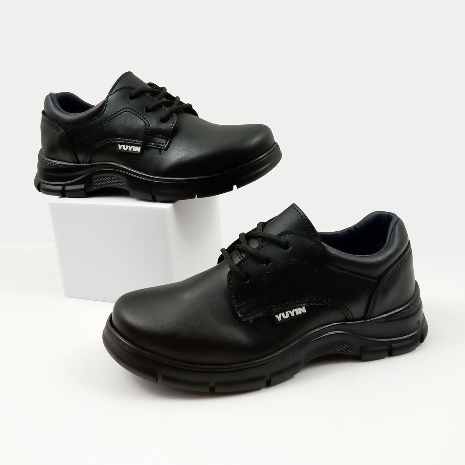 Zapato Escolar Niño Yuyin Negro Infantil T15-22 — imagen 9