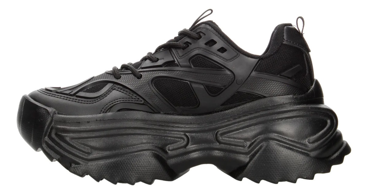 Tenis Ten Colours Dama Casual Plataforma Negro Mujer — imagen 14
