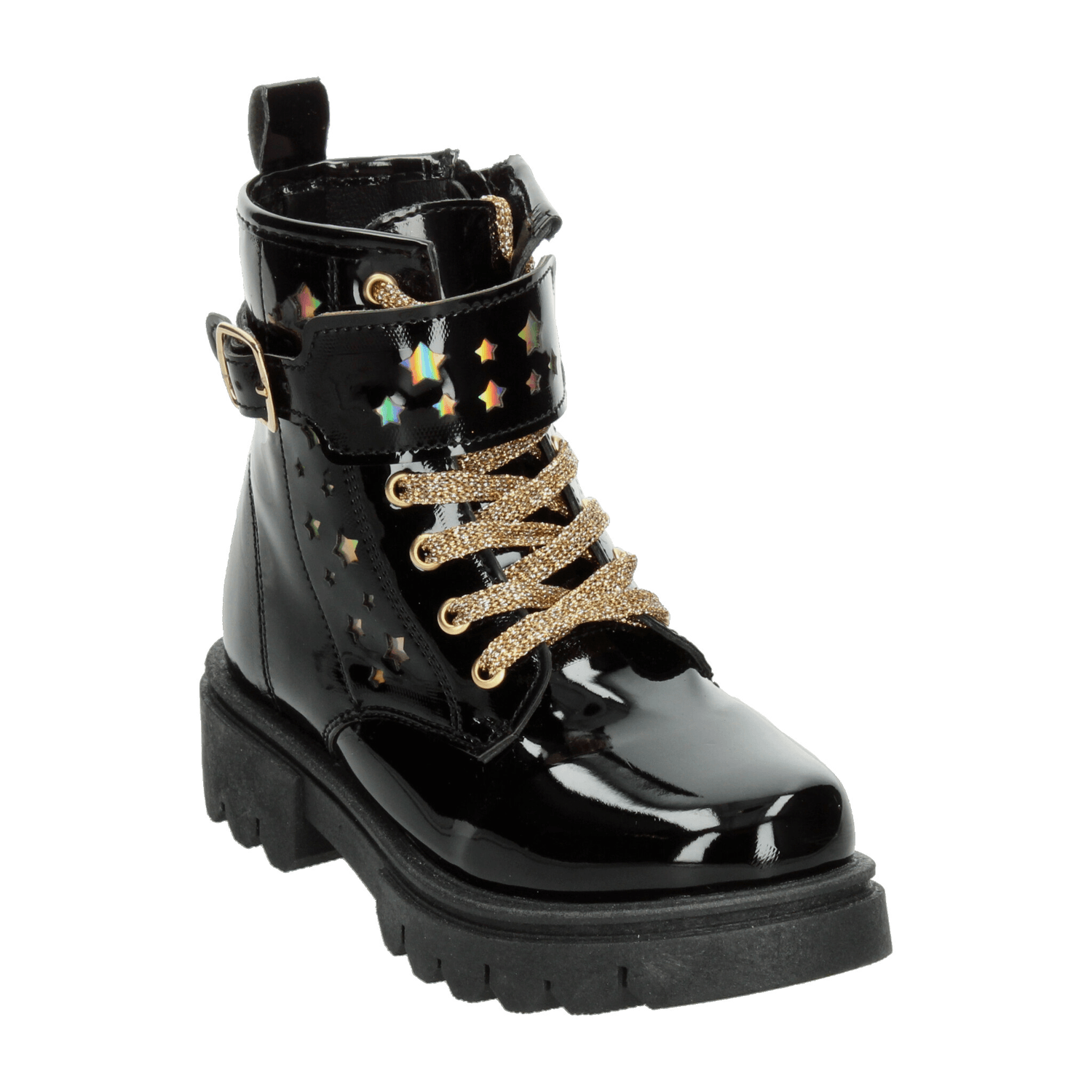Bota Jakuna Niña Casual Agujetas Negro Infantil T18-22 — imagen 4