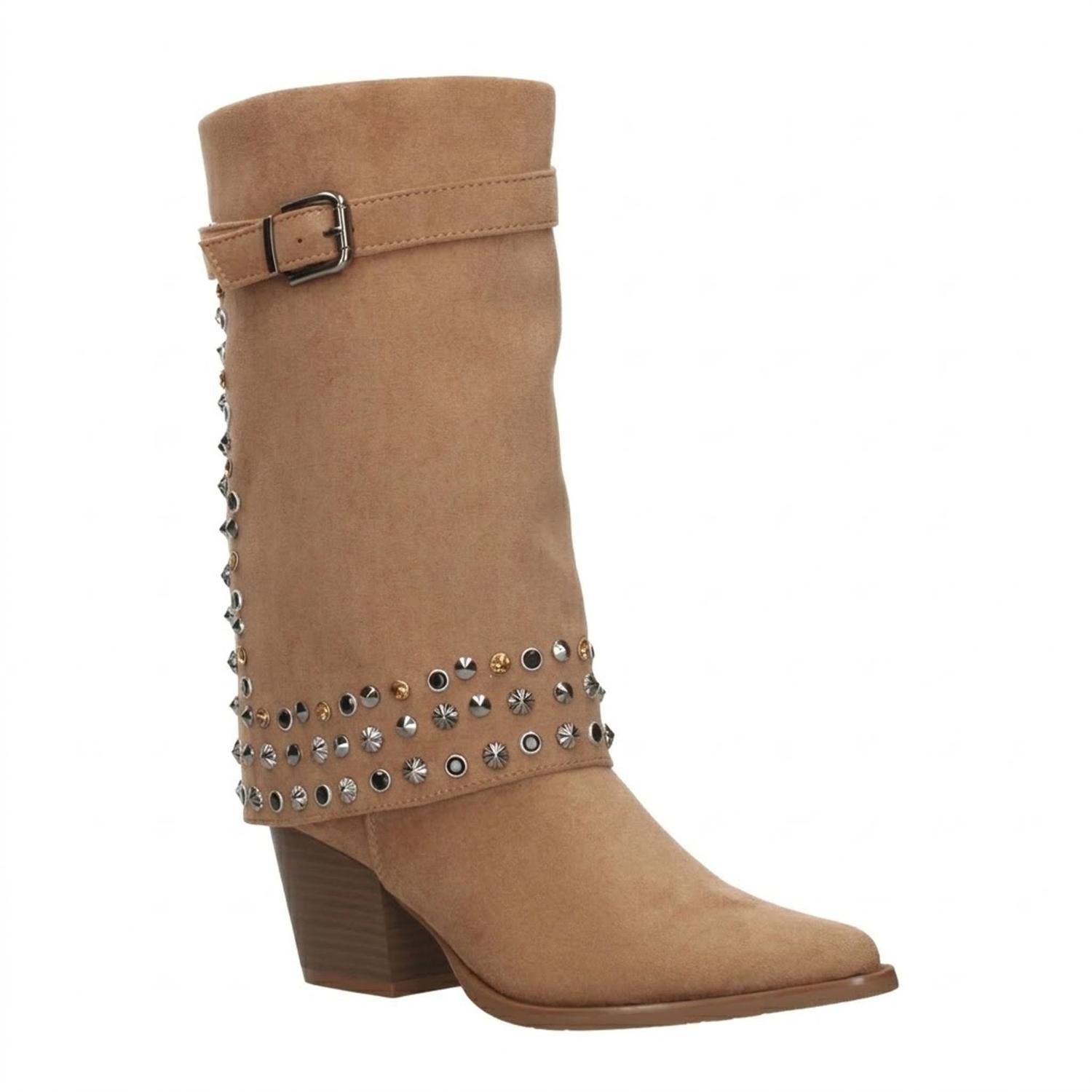 Bota Perugia Dama Beige Casual Pedreria Vaquera Mujer — imagen 3