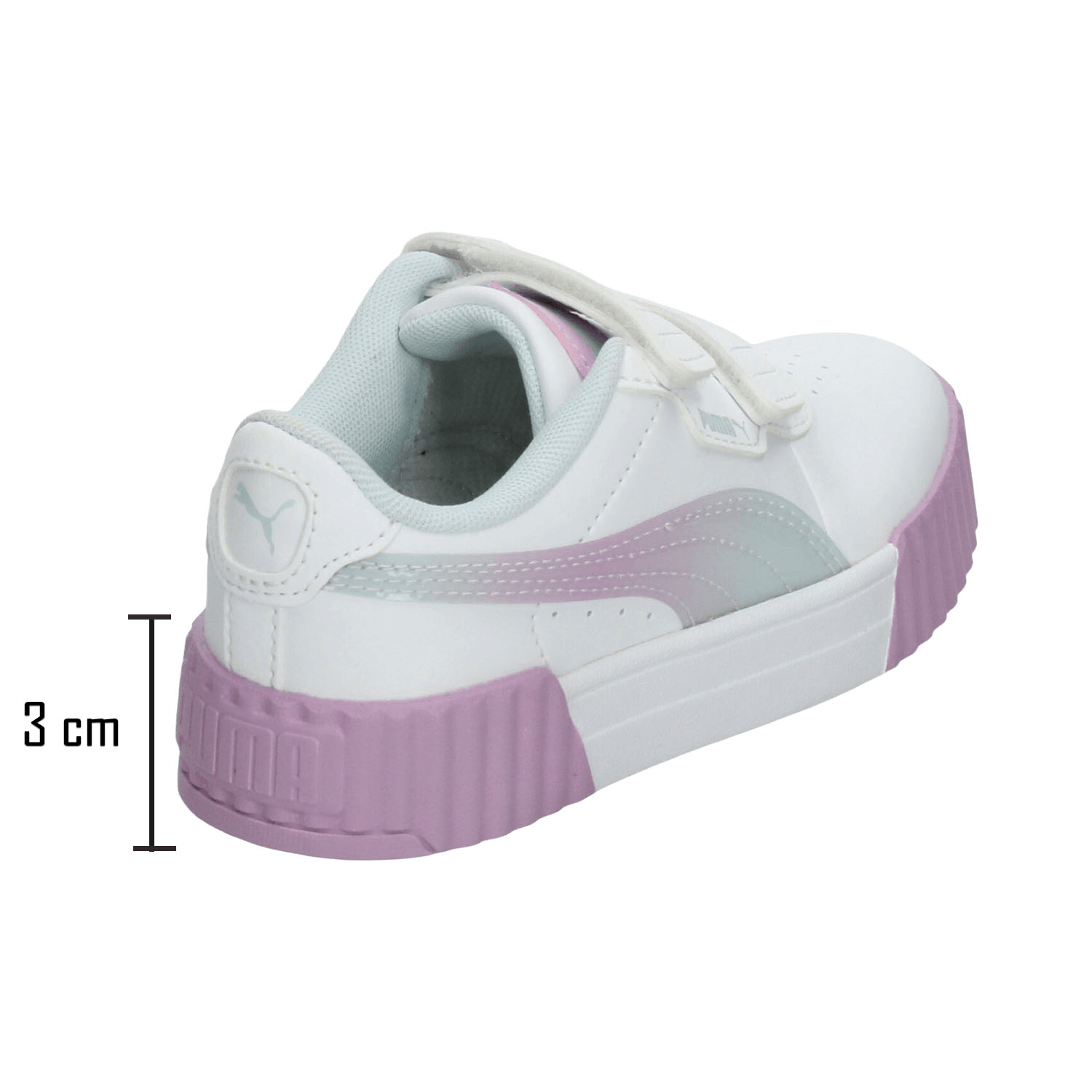 Tenis Puma Carina 3.0 Niña Blanco Casual Escolar Infantil T16-22 — imagen 4