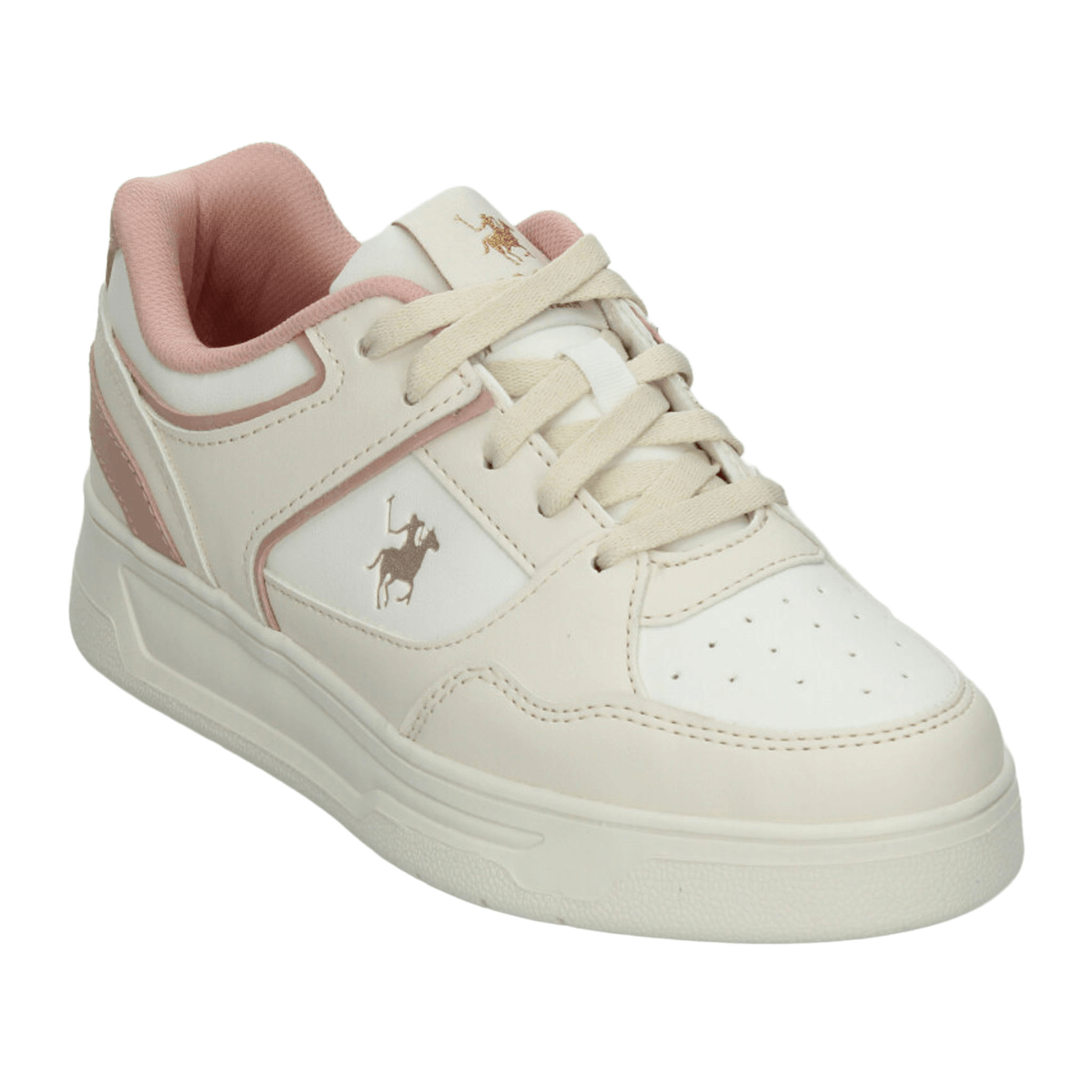 Tenis Polo Dama Deportivo Beige Rosa Mujer — imagen 4