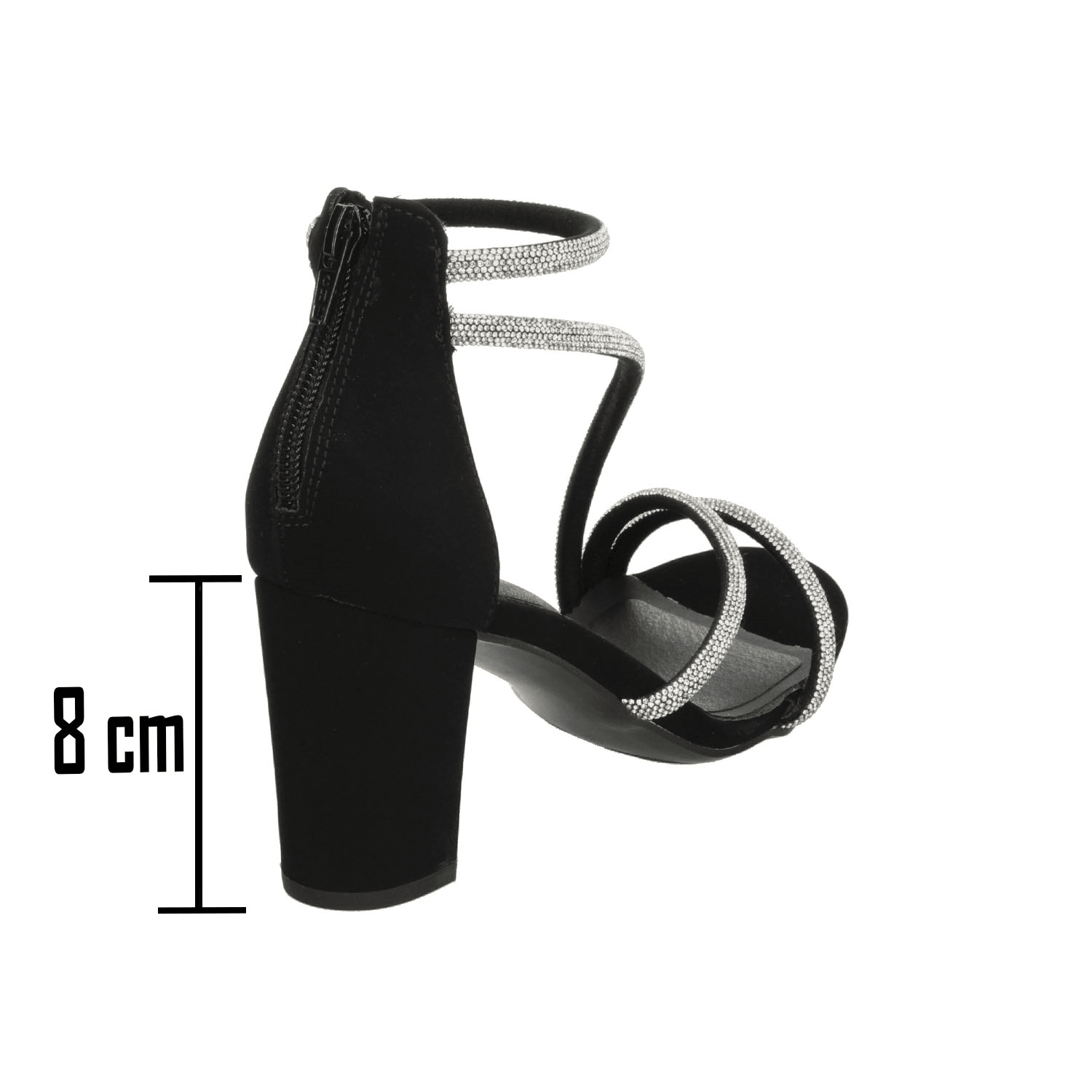 Zapatillas Paulina Dama Fiesta Cómoda Tacón Negro Mujer — imagen 3