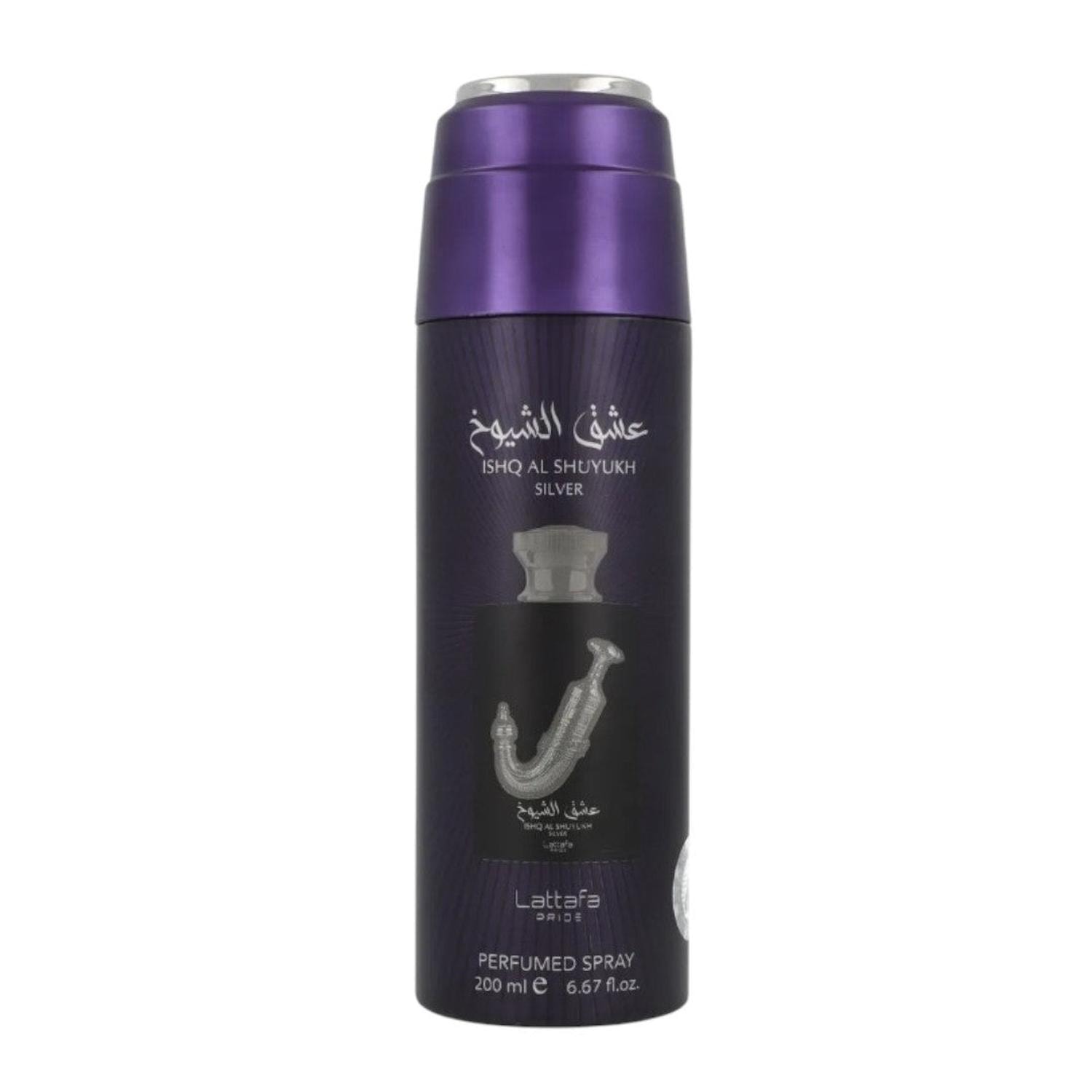 LATTAFA ISHQ AL SHUYUKH SILVER BODY SPRAY 200 ML — imagen 1