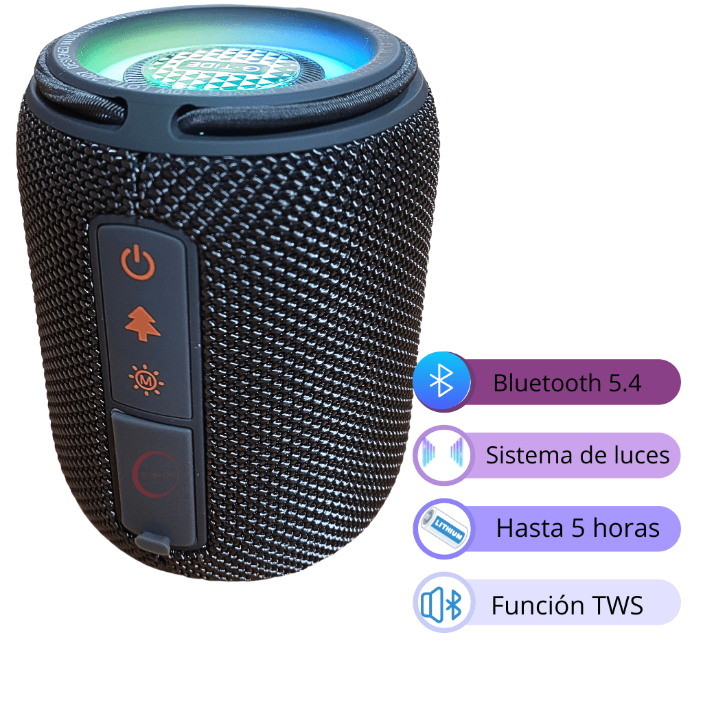 Bocina Bluetooth Portátil G-Tide SV30 con Luces LED y Sonido Hi-Fi — imagen 2