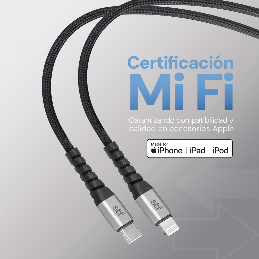 Cable Tipo C a Lightning 1.8m Carga Ultra Rápida 30W MFi Certificado — imagen 7