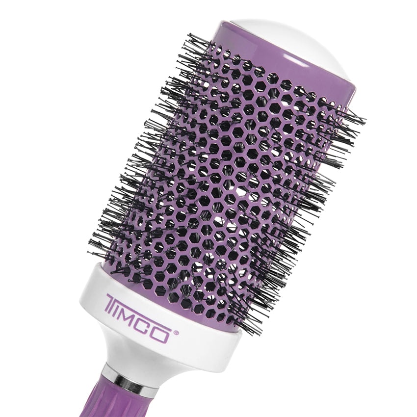 Cepillo de Cabello Térmico Redondo Ceramica Turmalina 2 1/2" Uso Profesional Estetica Timco CTM-4 — imagen 3