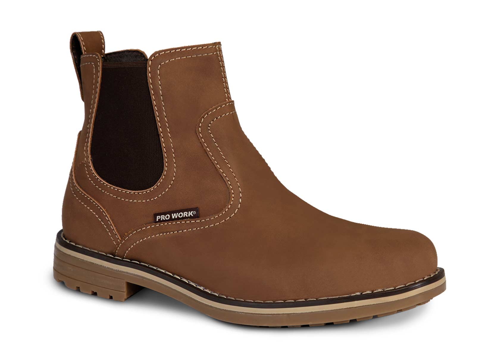 Bota hombre casual Vestir botin PRO WORK 89705 coax Canela — imagen 10