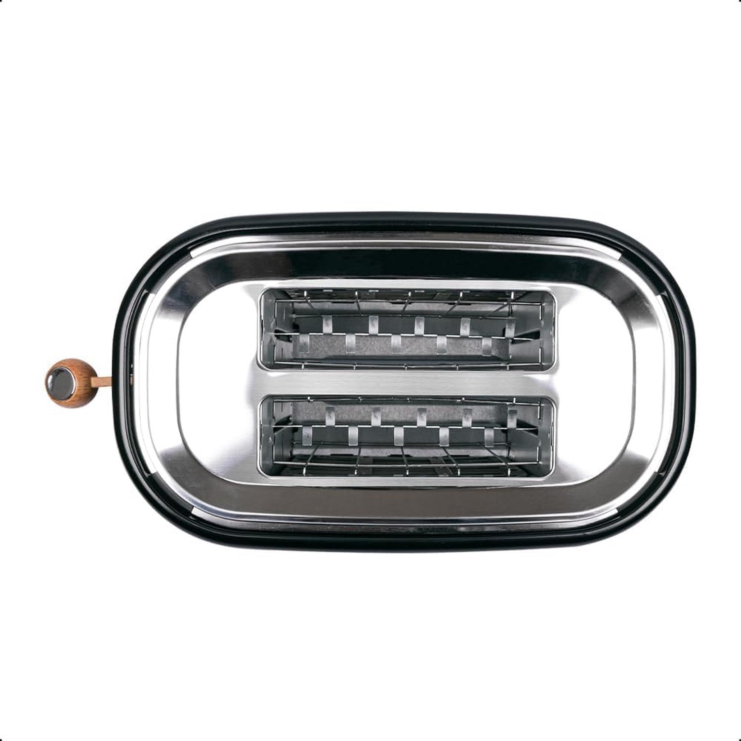 Tostador Daewoo 750W Negro Diseño Madera 2 Rebanadas — imagen 4