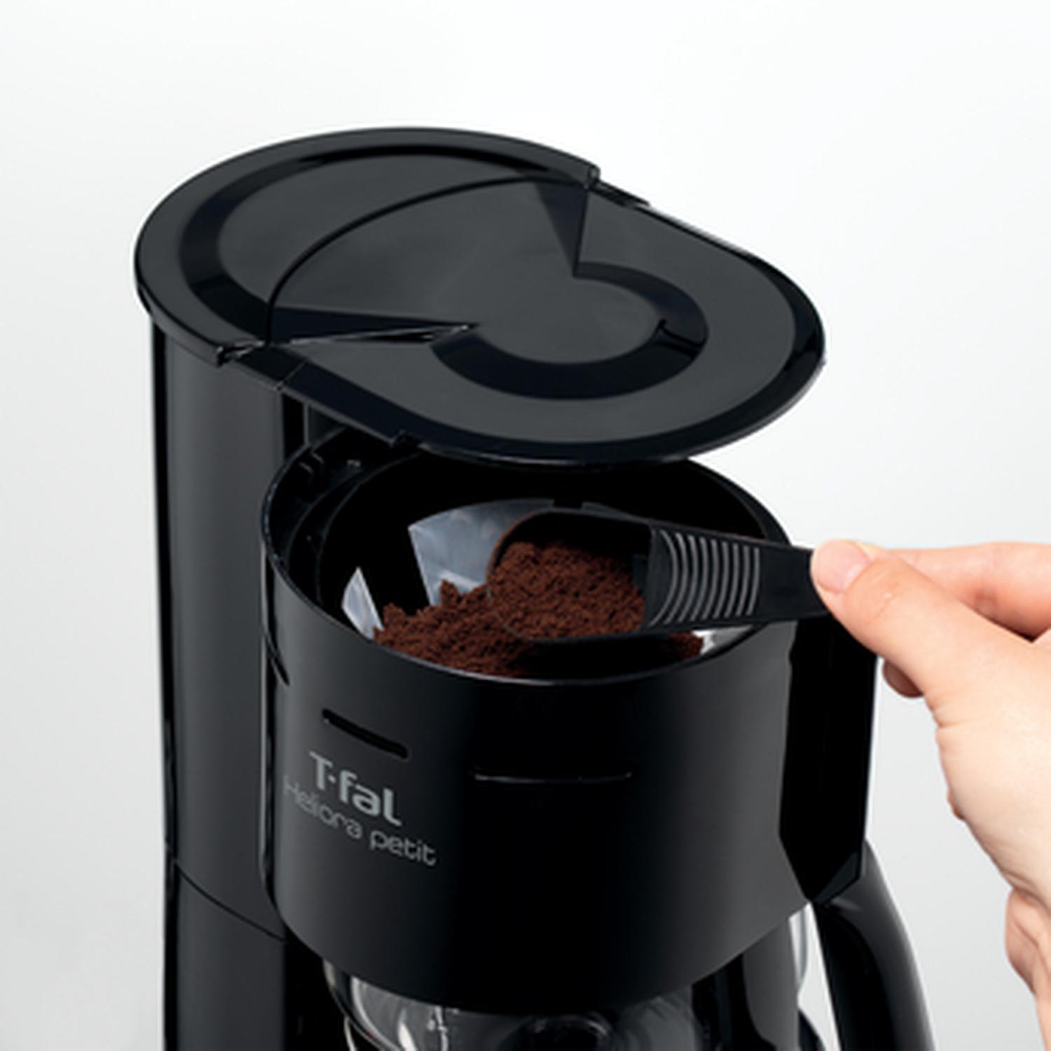 CAFETERA DE GOTEO T-FAL CM3218MX HELIORA PETIT 4 TAZAS NEGRO — imagen 2