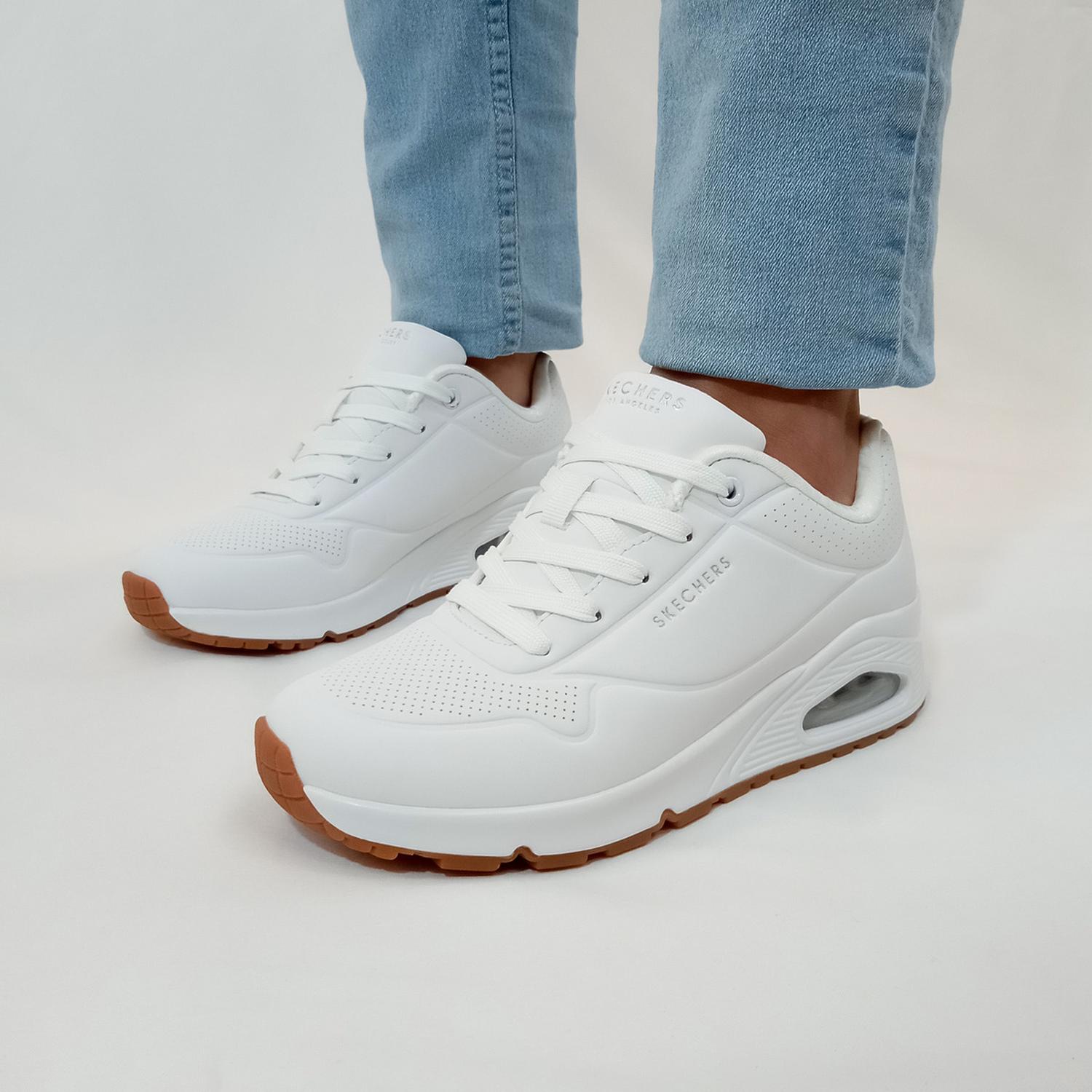 Tenis Dama Skechers Blanco Casual Mujer — imagen 3