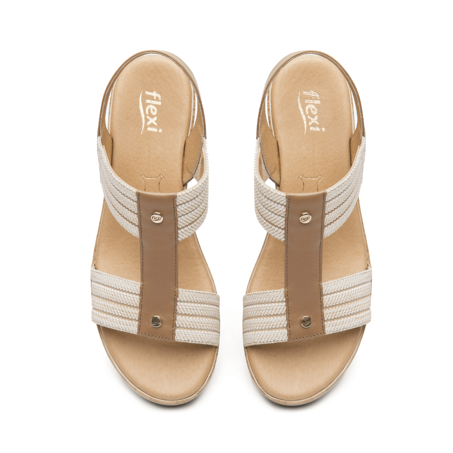 Sandalias Dama Flexi Beige Casual Mujer — imagen 9