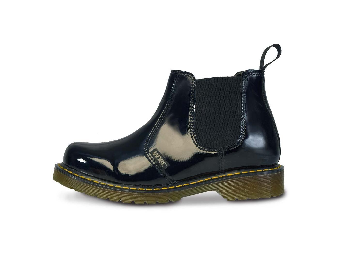 Botas niños Botin moda casual Workland 71302 Charol negro — imagen 5