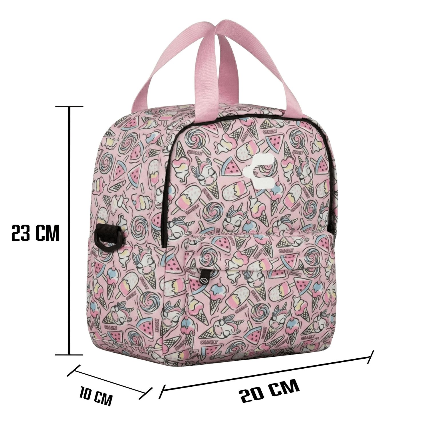 Set de Mochila Charly Unicornio Niña Rosa Escolar Lonchera Infantil — imagen 7