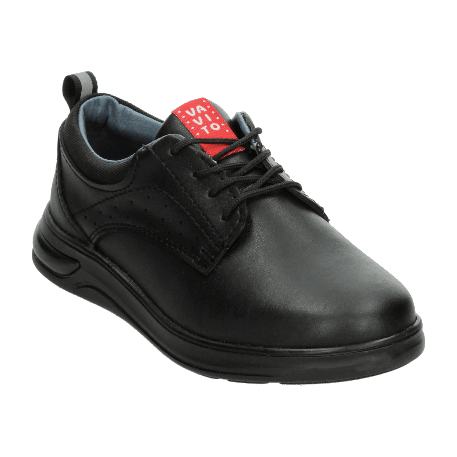 Zapato Vavito Niño Escolar Agujeta Casual Negro Juvenil T22-26 — imagen 4