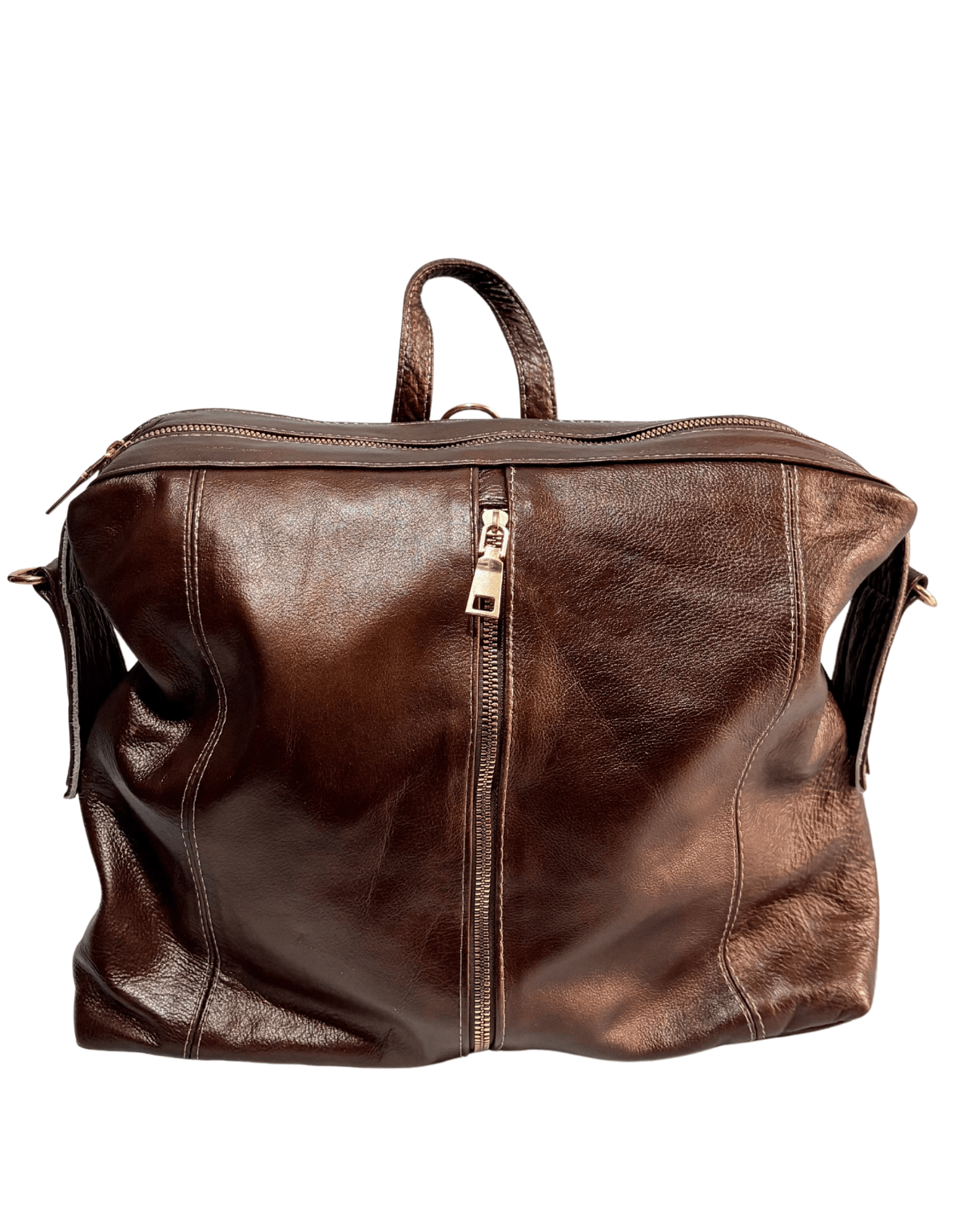 Mochila De Piel Legitima 100% Original 3 En 1 Juvenil Convertible Jf1 — imagen 5