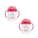 Pack 2 termos entrenadores 6oz boquilla suave rosa Dr Browns