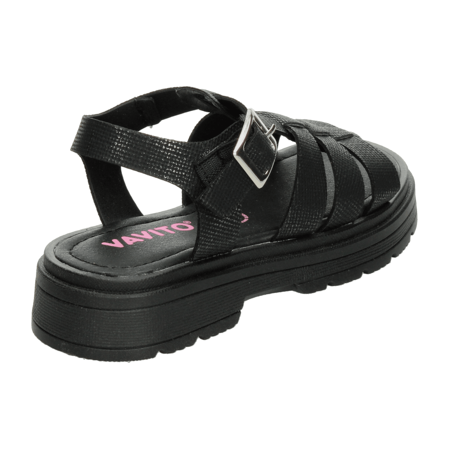 Sandalias Vavito Niña Casual Hebilla Negro Infantil T18-22 — imagen 3