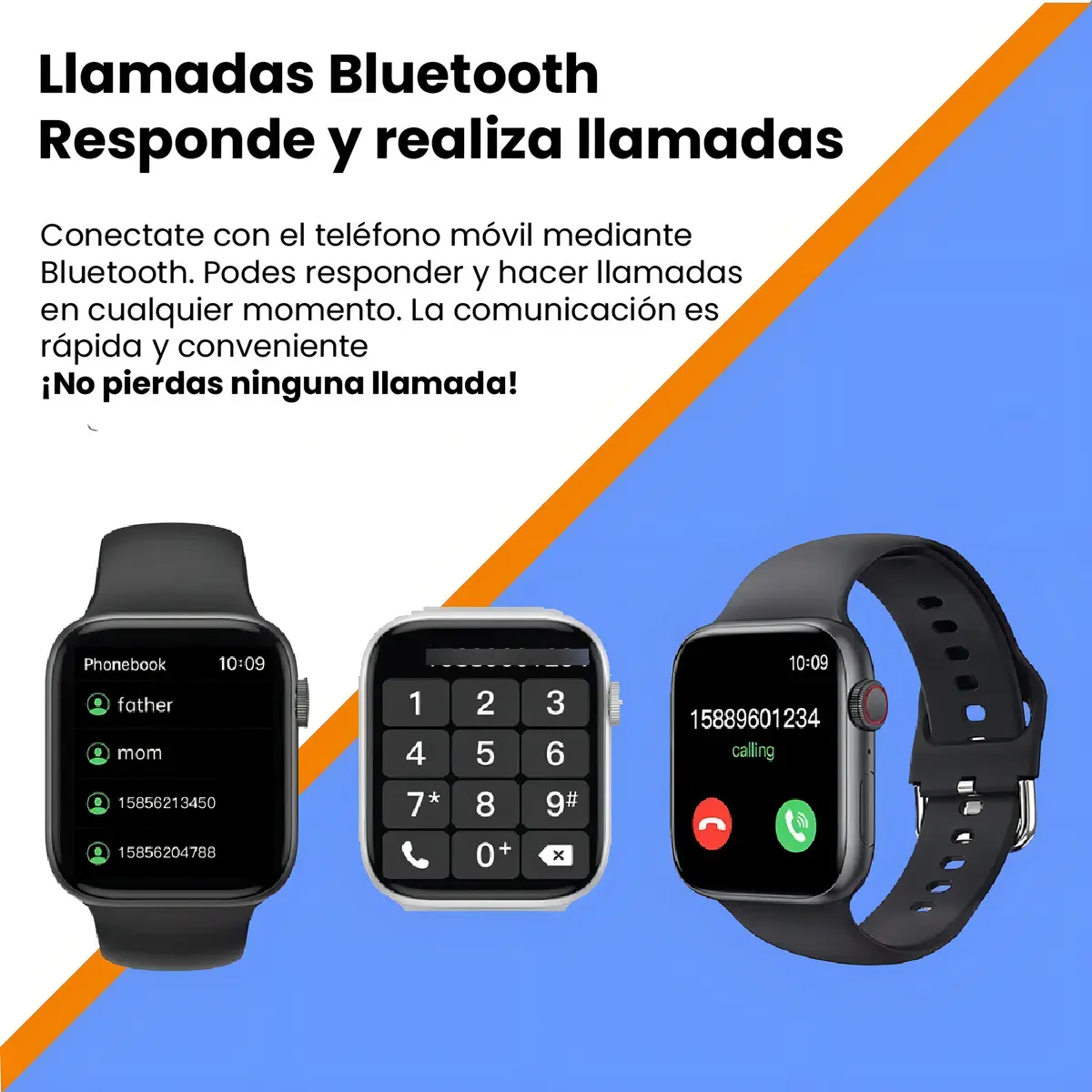 Smartwatch T500 Plus con Bluetooth, Pantalla de 1.54 Pulgadas, Monitor de Frecuencia Cardíaca, Llamadas BT — imagen 7