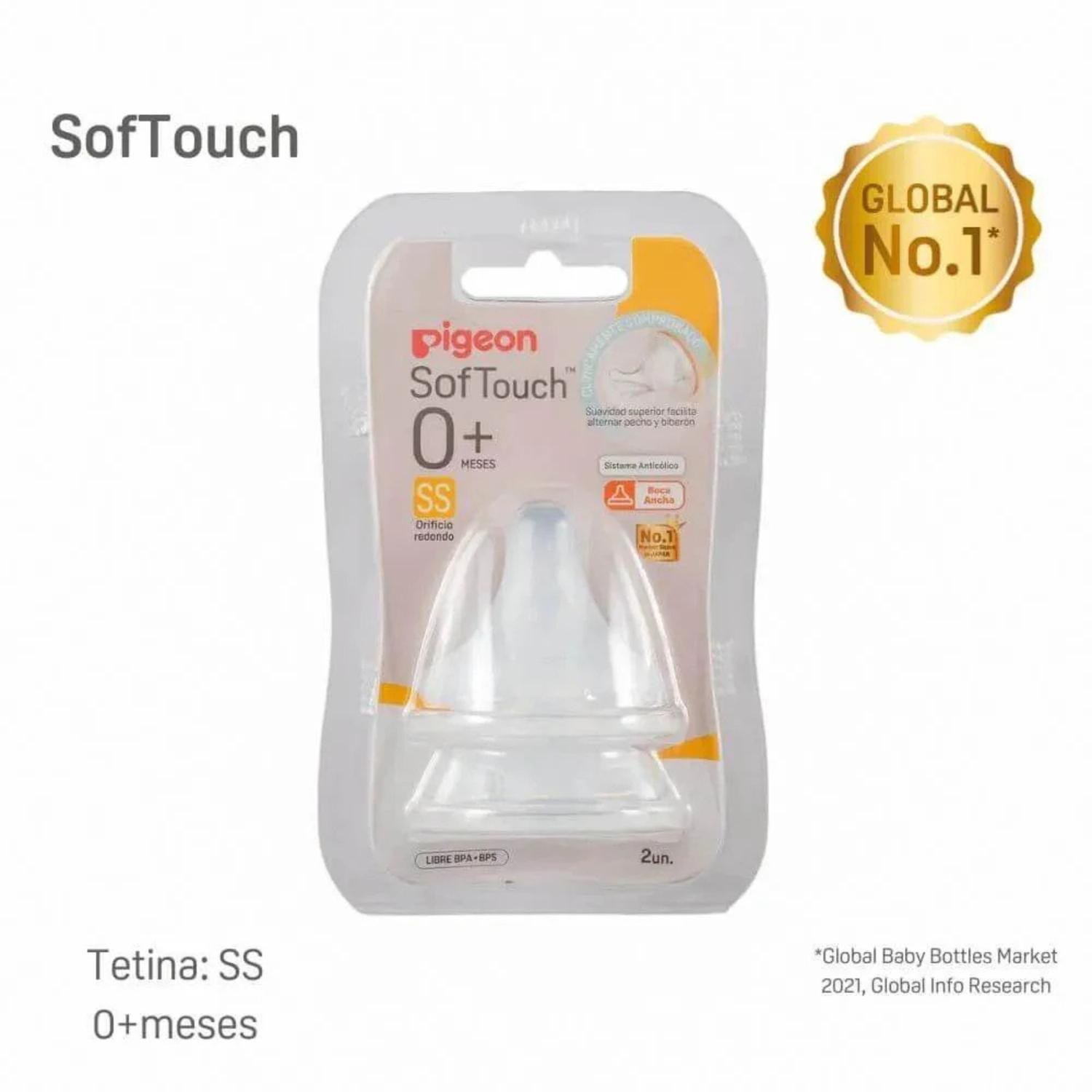 Tetinas Pigeon Softouch Boca Ancha 0+meses Talla Ss Pack 2 — imagen 3