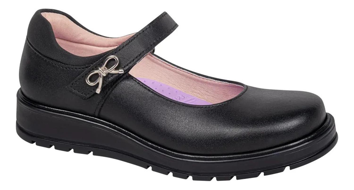 Zapato Escolar Yu Yin Niña De Piel Moño 1338644 — imagen 2