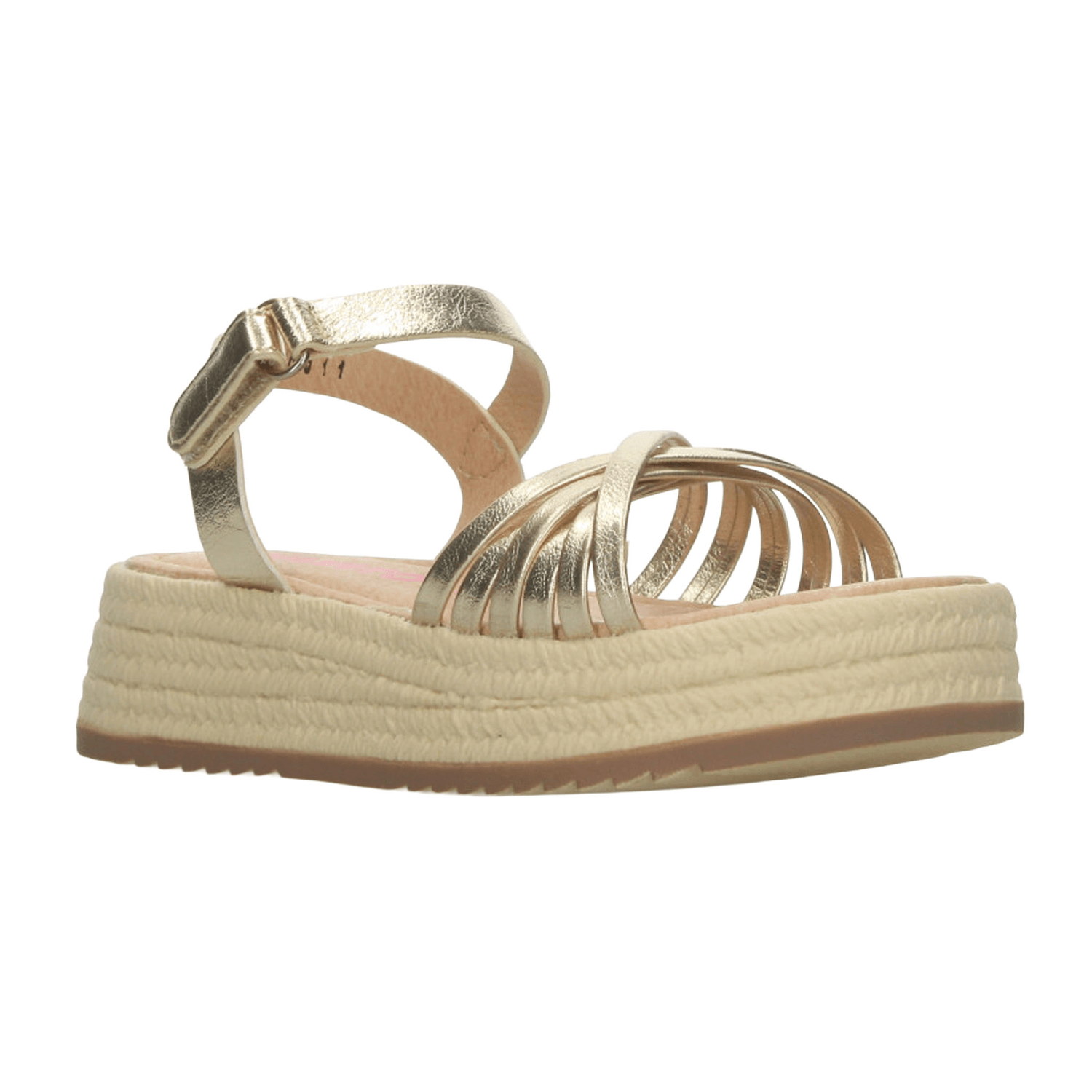 Sandalia Vavito Niña Plataforma Casual Dorado Infantil T18-22 — imagen 2