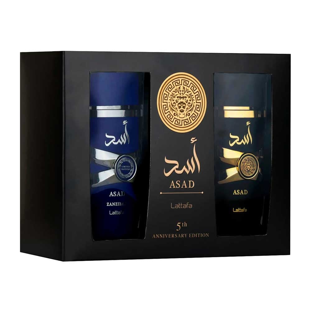 Estuche Lattafa Assad + Asad Azanaibar 2 pzs Hombre Mag — imagen 2