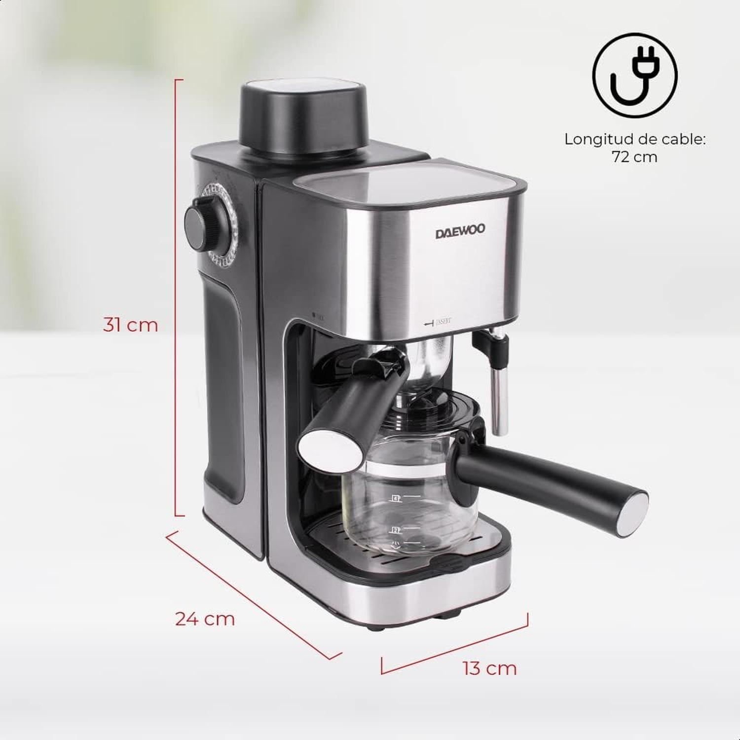 Máquina de Espresso Daewoo Espumado Leche Mod. DES-485 — imagen 8