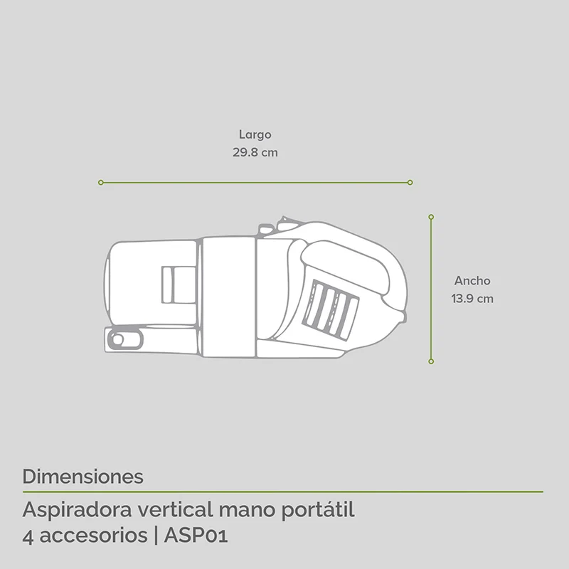 Aspiradora 2 en 1 Inalámbrica Avera 80W con 3 Cepillos — imagen 4