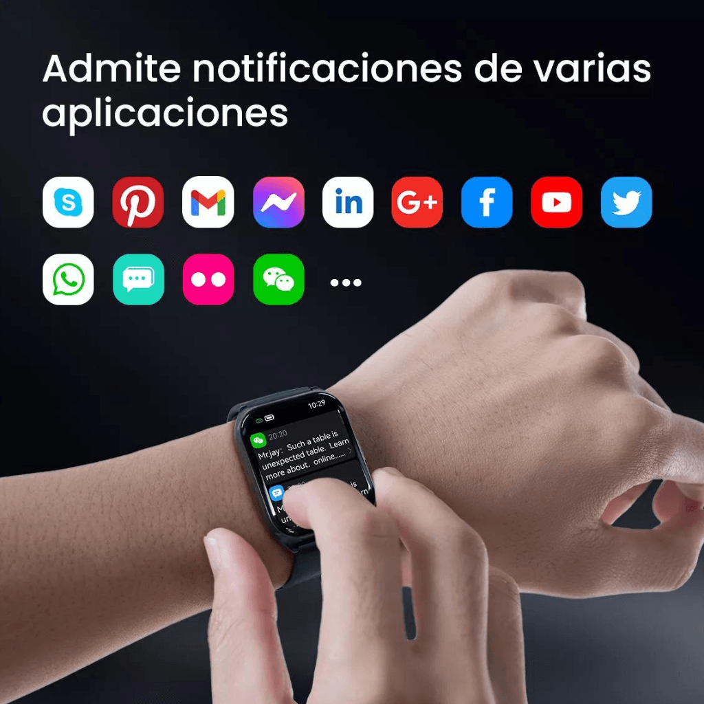 1HORA BOC062 Bocina Subwoofer y Smartwatch Filwans GTS Mini Azul — imagen 8