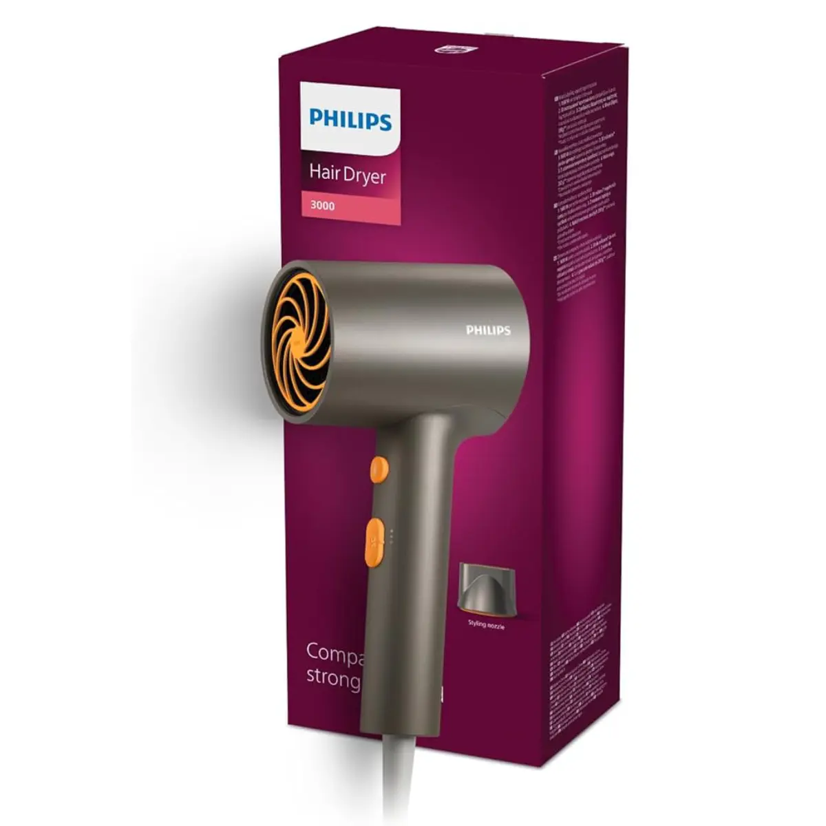 Philips BHD321/01 Secadora de Cabello Serie 3000 1600W con Tecnología ThermoProtect — imagen 1