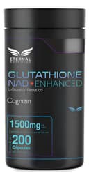 Essentials: L-Glutatión con NAD+, Cognizin Citicolina y Aminoácidos, Antioxidante, 200 Cápsulas
