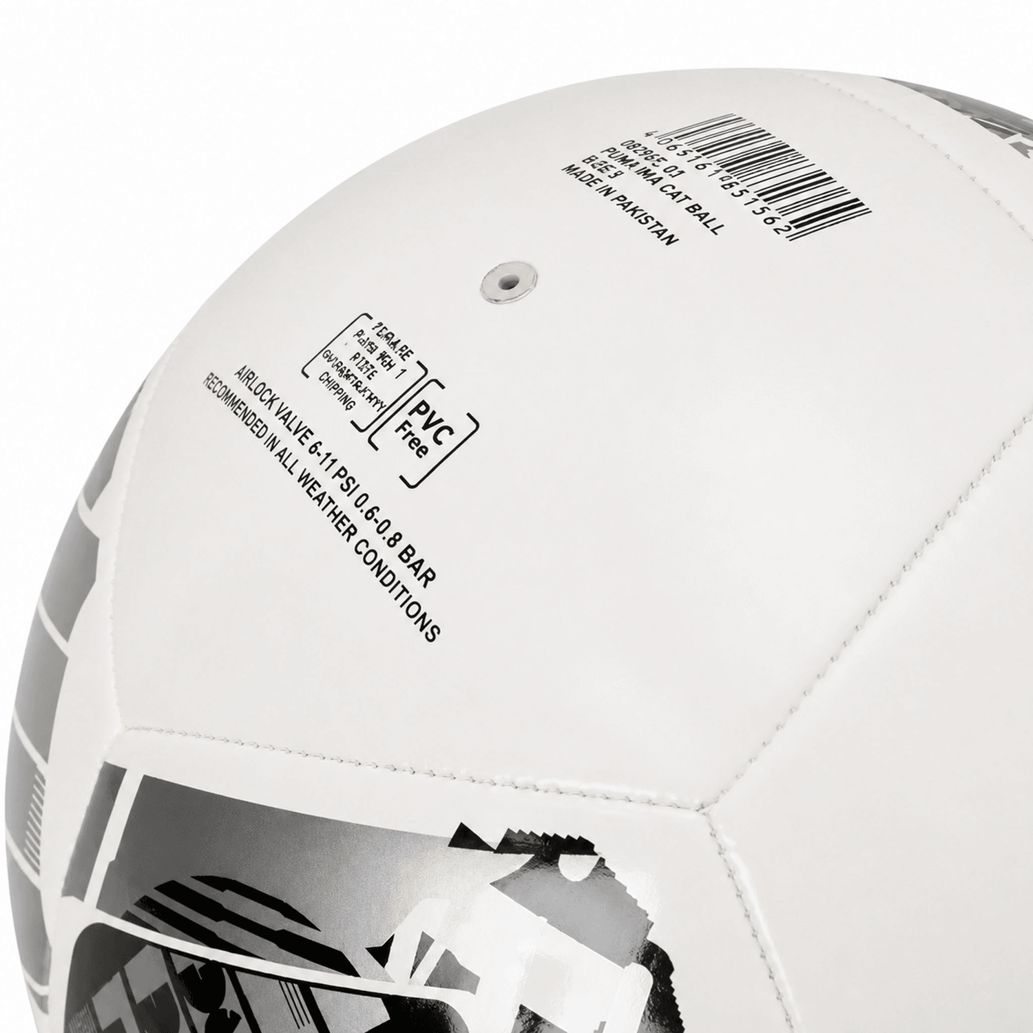 Balón Fútbol Puma Big Cat Blanco Plateado Deportivo — imagen 4