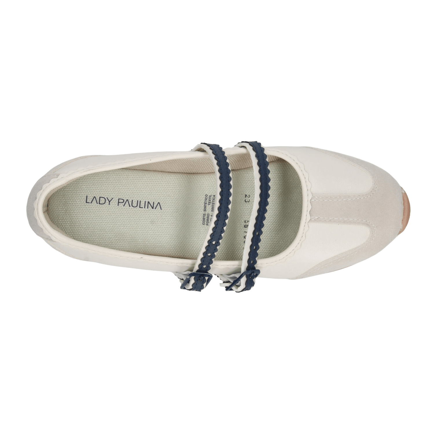 Flats Paulina Dama Blanco Casual Mary Jane Mujer — imagen 9