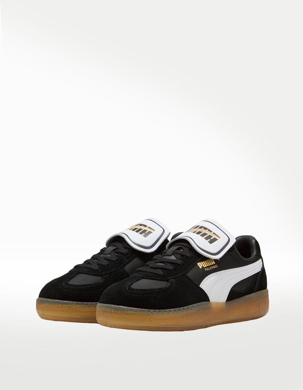 Tenis Puma Palermo Moda Tongue Negro Blanco - Mujer — imagen 6