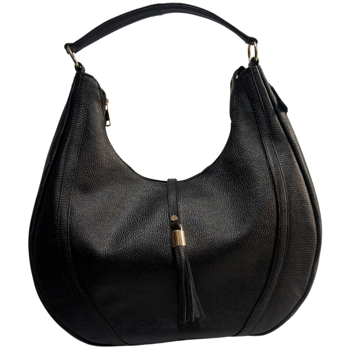 Bolso Grande De Piel Legitima Ternera Original Suave Negro Aitana — imagen 19