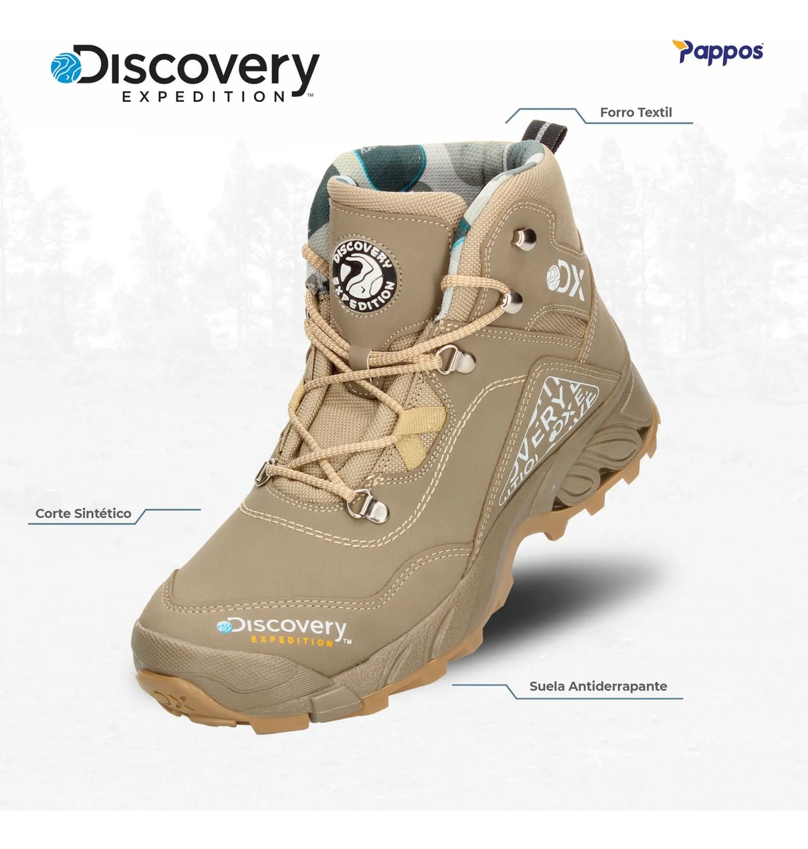Bota Discovery Hombre Senderismo Antiderrapante Caballero — imagen 12
