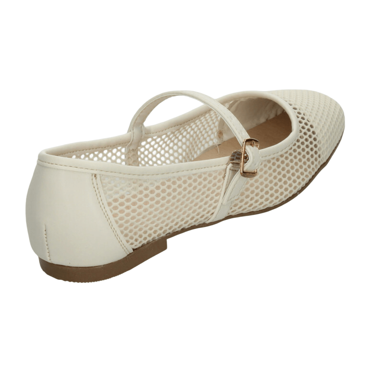 Flat Paulina Mary Jane Dama Casual Malla Blanco Mujer — imagen 3