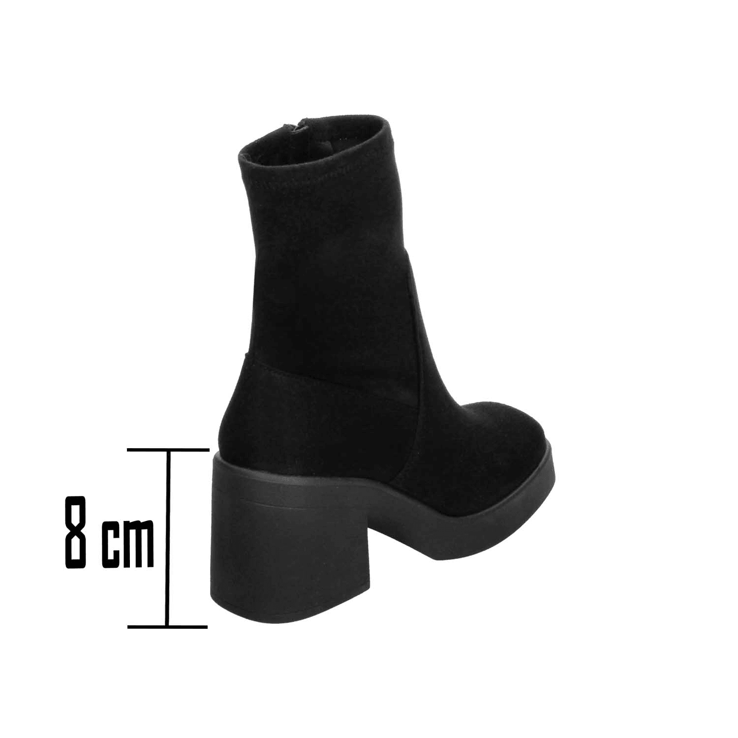 Botín Efe Dama Casual Tacón Cómoda Negro Mujer — imagen 3