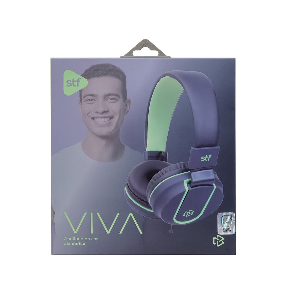 Audifonos Alámbricos On Ear Viva STF 8hrs Uso Negro — imagen 6