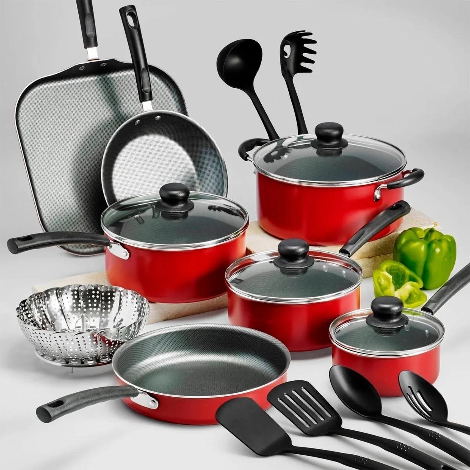 Batería De Cocina Primaware Rojo 18 Piezas Tramontina — imagen 4