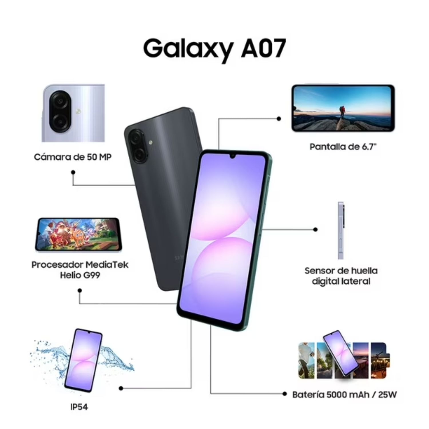 Celular Samsung A07 4 RAM + 128 GB — imagen 7