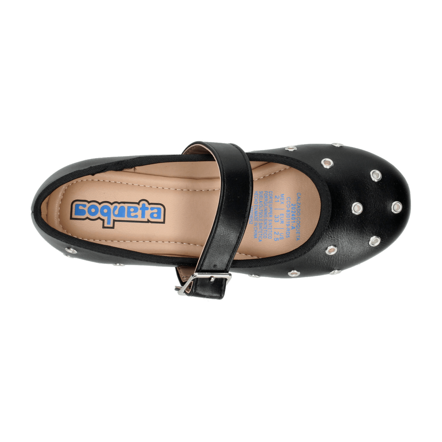Zapato Coqueta Niña Casual Negro Infantil T18-24 — imagen 8