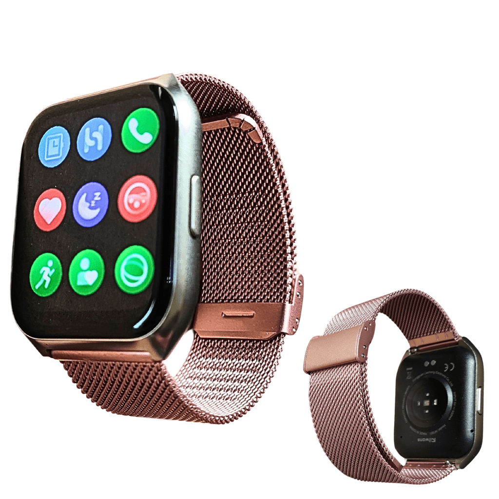 Filwans Gts Mini Smartwatch Notifica Apps con 2 Correas Metal rosa y silicona — imagen 2